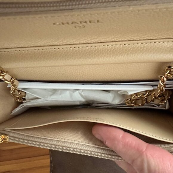 Chanel Wallet on Chain Quilted Caviar - Neutral - Brand New - Picture 5 of 7